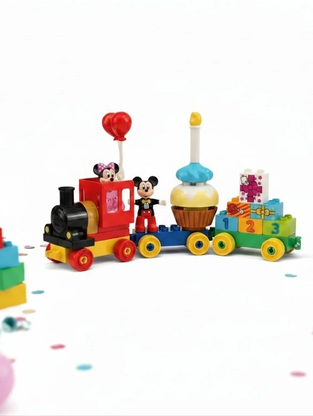 LEGO DUPLO Disney Mickey & Minnie Birthday Parade Train Set w/ Figures Cupcake